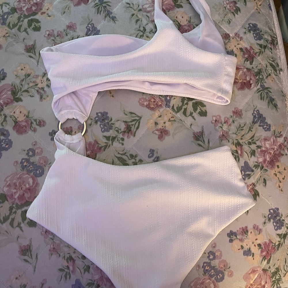 White once piece swimsuit